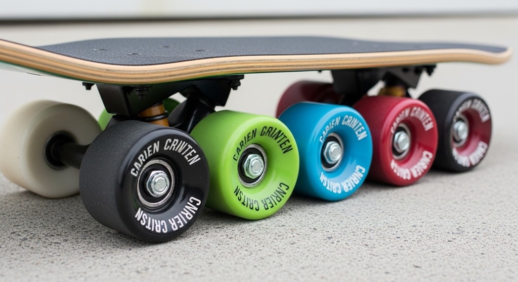 Cruiser wheels 58mm 78A durometer close-up view