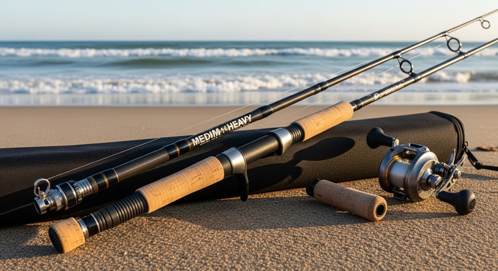 Comparison of 2-piece vs 4-piece surf rod sections